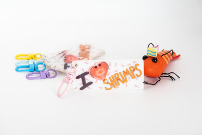 "I Love Shrimps" Acrylic Keychain