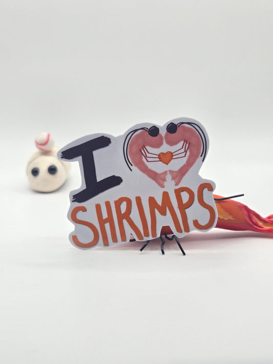 "I Love Shrimps" Sticker